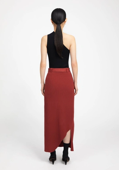 Shop Aeron Forum - Knitted Skirt In Red
