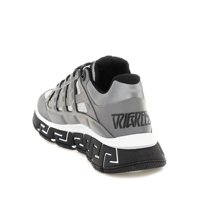 Shop Versace Trigreca Sneaker In Grey