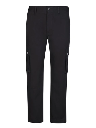 Shop Dolce & Gabbana Mid-rise Black Cargo Pants