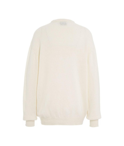 Shop Joshua Sanders White Smiley Sweater In Neutrals
