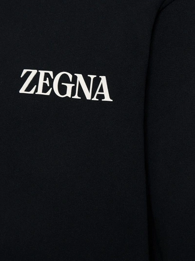 Shop Zegna Sustainable Cotton Sweatshirt In Black