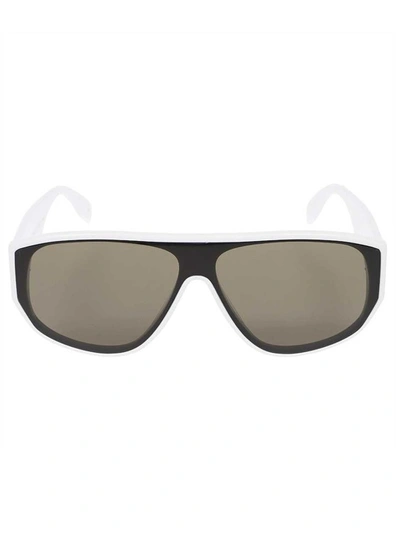 Shop Alexander Mcqueen White Logo Sunglasses