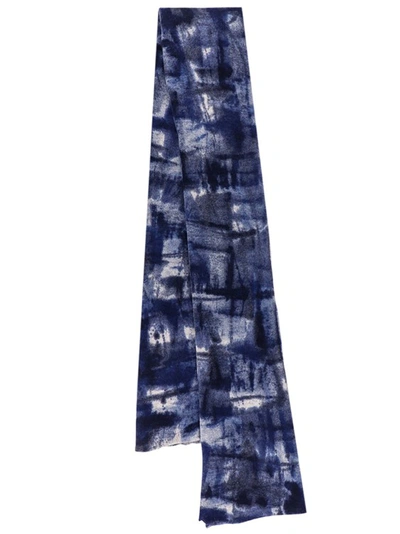 Shop Faliero Sarti Cashmere And Wool Scarf In Blue