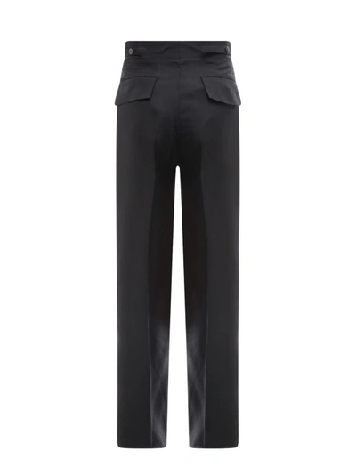 Shop Sapio Jacquard Fabric Trouser In Black