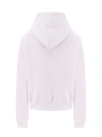 Shop Alexander Wang Cotton Sweatshirt With Frontal Logo In White