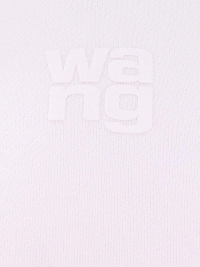 Shop Alexander Wang Cotton Sweatshirt With Frontal Logo In White