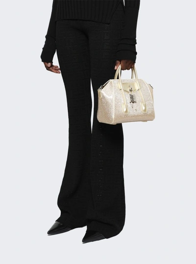 Shop Givenchy Mini Antigona Lock Bag In Neutrals