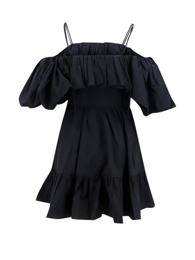 Shop Ulla Johnson Cotton Mini Dress In Black