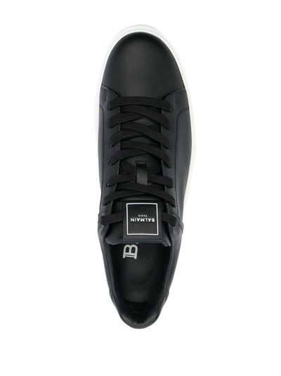 Shop Balmain Black Low Top Sneakers