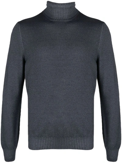 Shop Barba Black Turtleneck Knit Sweater