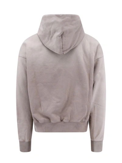 Shop Off-white Cotton Sweatshirt With Frontal Logo In Grey