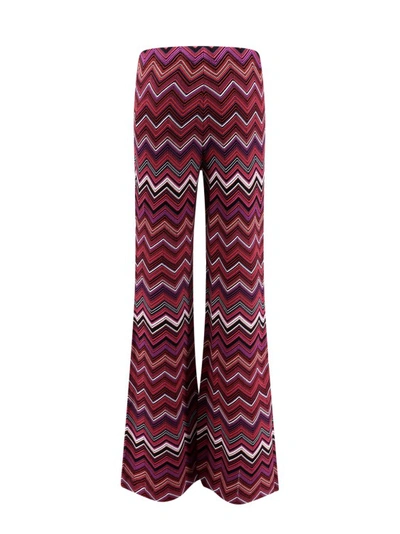 Shop Missoni Viscose Trouser With Iconci Pattern In Multicolor