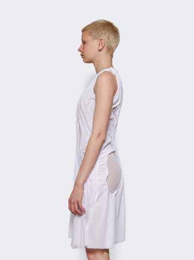 Shop Di Petsa Wetlook One Shoulder Mini Dress In White