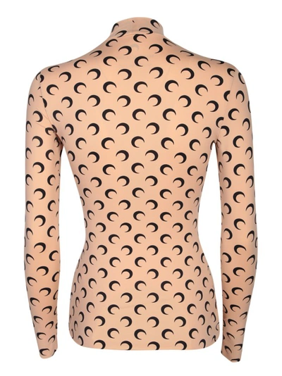 Shop Marine Serre All-over Printed Moon Pattern T-shirt In Neutrals