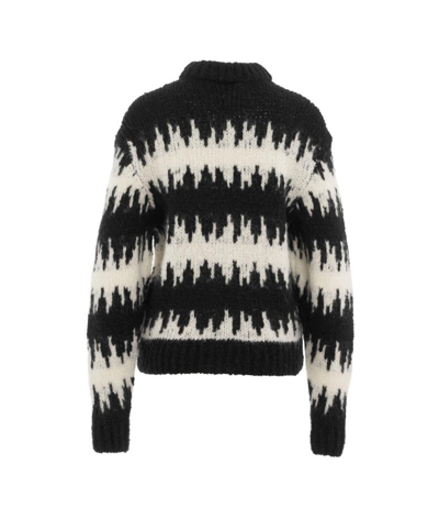 Shop Thom Krom Black Ribbed Neck Knit Sweater