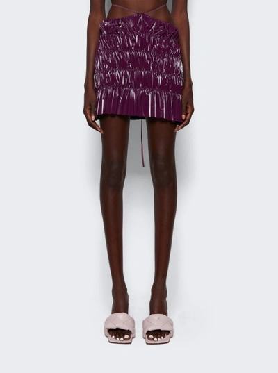 Shop Ester Manas Wind-flower Mini Skirt In Burgundy