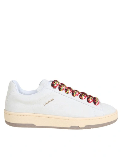 Shop Lanvin Lite Curb Sneakers In Leather Color White