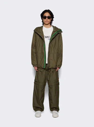 Shop Moncler Cargo Trousers In Green