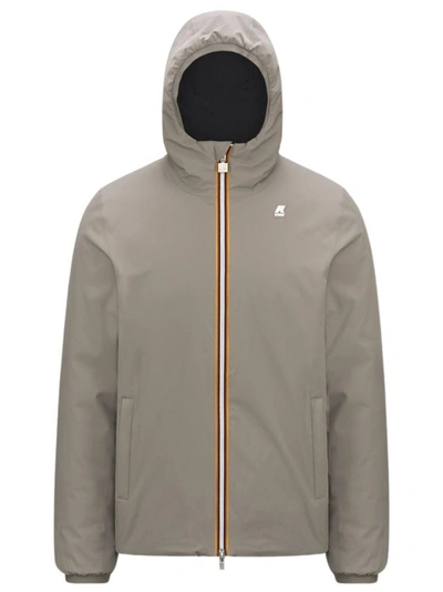 Shop K-way Reversible Hooded Jacket In Brown