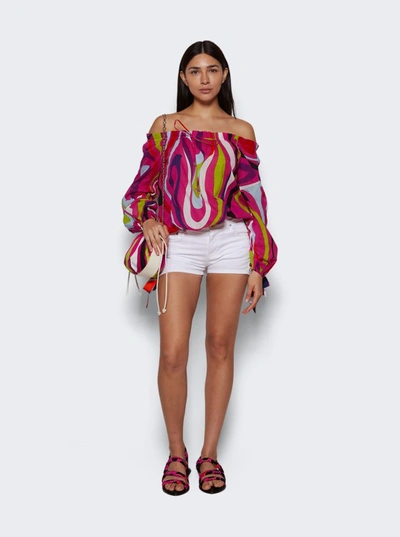 Shop Pucci Front Tie Blouse In Pink