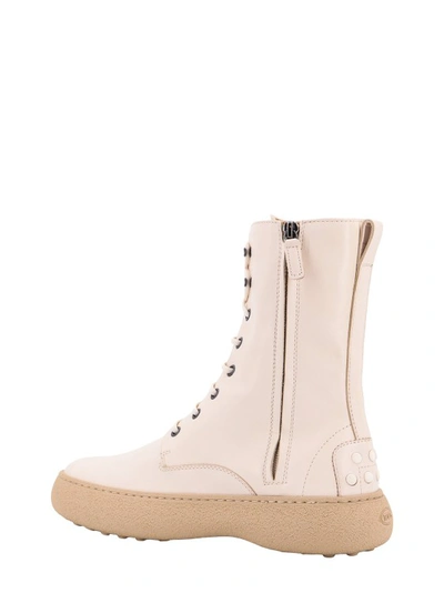 Shop Tod's W.g. Suede Lace-up Ankle Boots In Neutrals