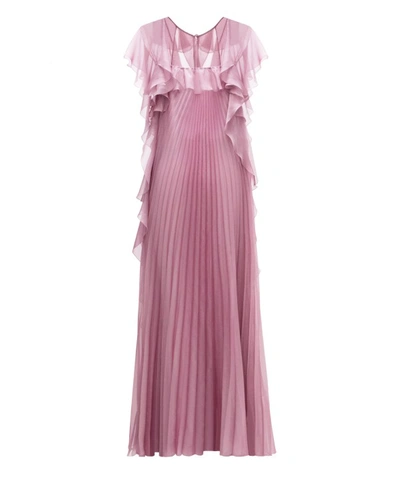 Shop Gemy Maalouf Squared Neckline Blush Dress - Long Dresses In Pink