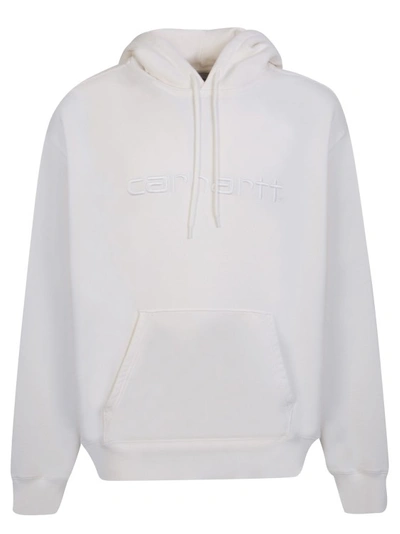 Shop Carhartt Hooded Duster Sweatshirt In White