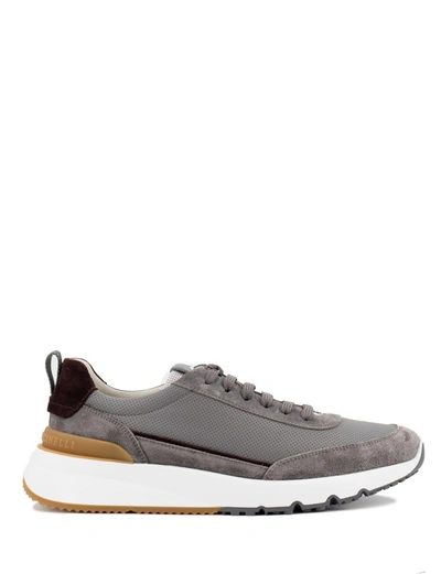 Shop Brunello Cucinelli Runners Sneakers In Grey