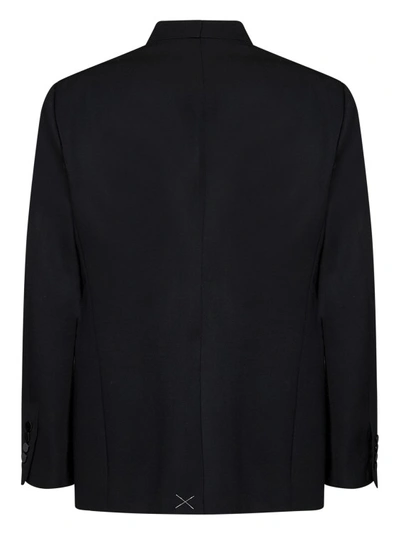 Shop Alexander Mcqueen Black Double-breasted Jacket
