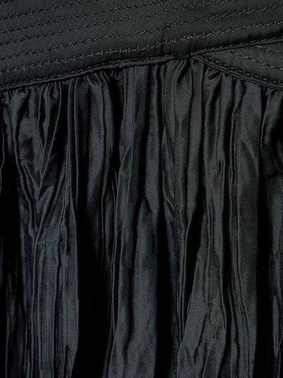 Shop Ulla Johnson Pleated Long Dress In Black