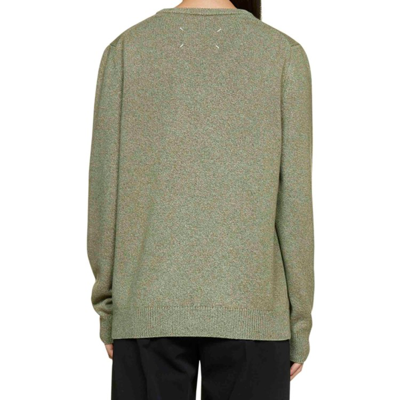 Shop Maison Margiela Green Wool And Cashmere Sweater