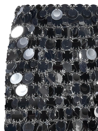 Shop Rabanne Silver Mini-skirt In Black