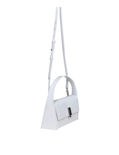 Shop Ferragamo Geometric White Shoulder Bag