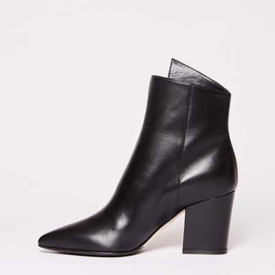 Shop Sergio Rossi Ankle Boot With High Heel In Black Leather