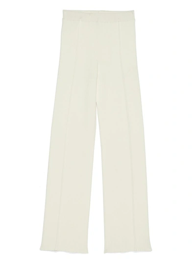 Shop Aeron Zero008 - Ribbed Straight Pants In White