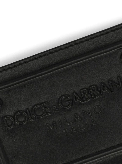 Shop Dolce & Gabbana Black Logo Embossed Card Holder
