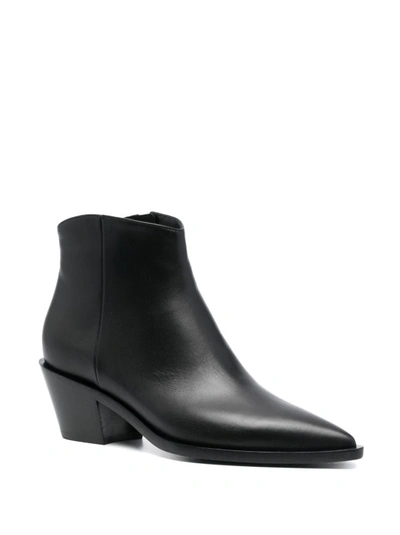 Shop Gianvito Rossi Black Leather Boots