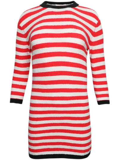 Shop Alexandra Golovanoff Cam Striped Dress In Red