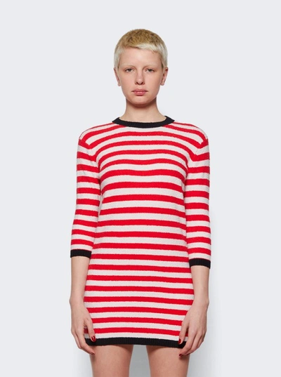 Shop Alexandra Golovanoff Cam Striped Dress In Red