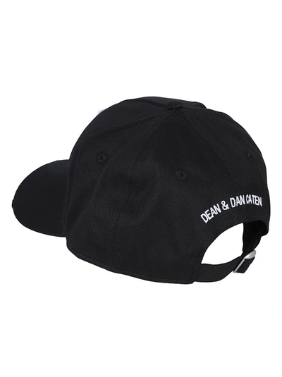 Shop Dsquared2 Icon-embroidered Cotton Baseball Cap In Black