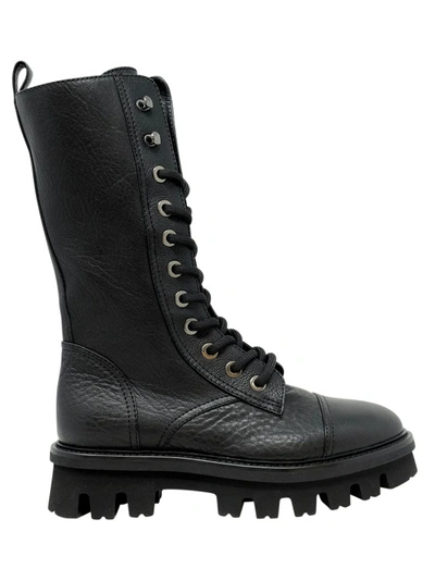 Shop Agl Attilio Giusti Leombruni Black Leather Natalia Boots