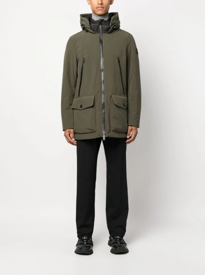 Shop Woolrich Green Hooded Parka