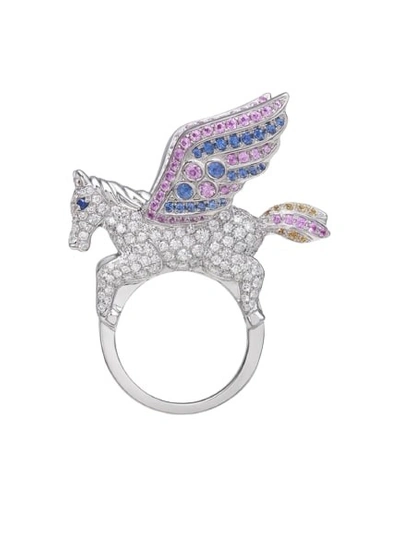 Shop Mio Harutaka Sapphire And Diamond Pegasus Ring In Not Applicable