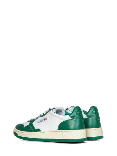Shop Autry Green Leather Sneakers