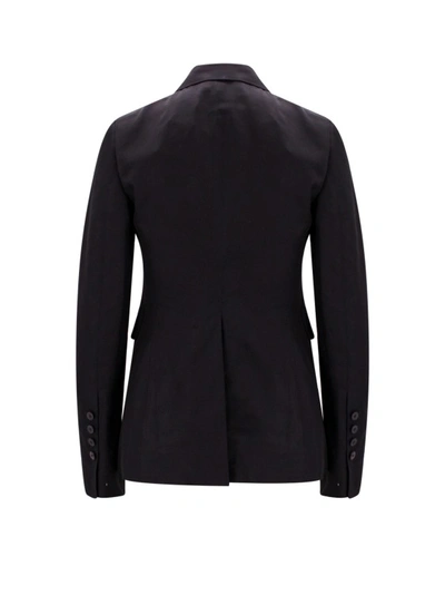 Shop Sapio Jacquard Fabric Blazer In Black