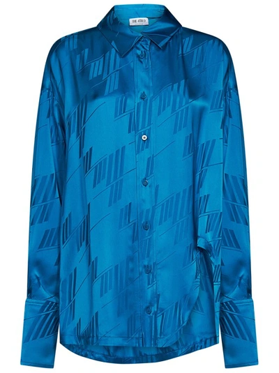 Attico Shirt With Relaxed Fit In Blue