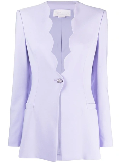 Shop Genny Purple Single Button Fastening Jacket