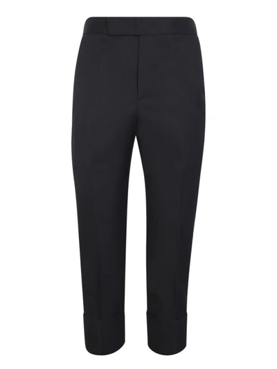 Shop Sapio Straight-cut Gabardine Pants In Black