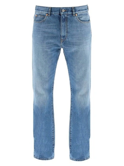 Shop Valentino Blue Cotton Denim Jeans