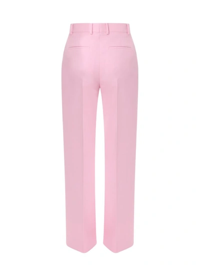 Shop Ferragamo Pink Virgin Wool Trouser